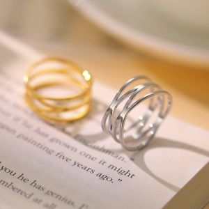 SKYRIM Womens Ring Titanium Stainless Steel Ring Smooth Line Design Fashion Ring Jewelry