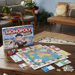 Monopoly Board Game Travel World Tour Board Game for Families and Kids Ages 8+ With Token Stampers and Dry-Erase Gameboard Buy Travel Destinations