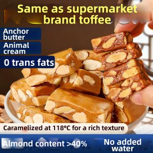 Delicious Almond Toffee Candies with Sea Salt and Chocolate