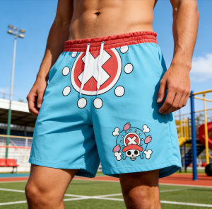 Bandai | 2026 Bandai ONE PIECE Tony Tony Chopper Mens Performance Gym Shorts Summer Quick-dry Comfy Lightweight Beach Shorts Breathable