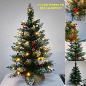 Mini Christmas Tree 45cm/60cm PVC Tip Cluster Tabletop Decorations Small Christmas Tree Family Christmas Party Decorations
