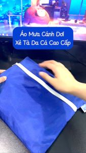 Áo Mưa Cánh Dơi Xẻ Tà Da Cá Cao Cấp Áo Đi Mưa Xe Máy 1 Người Chống Thấm Nhiều Màu Sắc Dài 1m65 Tính Từ Đỉnh Đầu