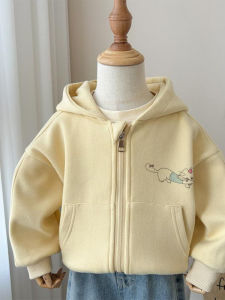 Cartoon Cat Print Thickened Warm Coat