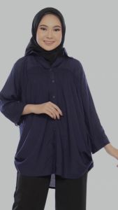 NHM Atasan Kemeja Wanita Polos Putih Kemeja Wanita Banyak warna Jumbo Baju Kemeja Formal Casual Murah adem Katun Rayon premium