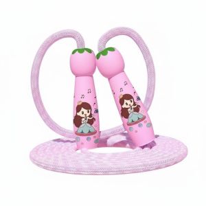 Children Skipping Rope Adjustable Fitness Jump Rope Kids Hop Rope W/ Cartoon Handle for Gym Fitness Exercise Playing