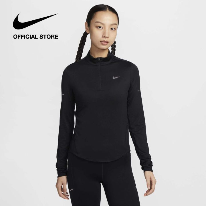 Nike Dri-FIT Kaos Wanita Swift UV 1/4-Zip Running Black [HQ0500-010]  Lazada Indonesia