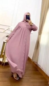 Hanifah Dress wanita dua layer bahan ceruty babydoll aplikasi payet gamis lebaran 2024 viral kekinian baju gamis model terbaru dress lebaran baju dress kondangan dewasa murah elegan gamis muslim remaja baju gamis cewek muslimah COD-KL
