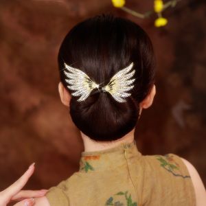 Gold Double Wing Hair Styling Tool Womens New 2023 Curling Hair Clip Ball Head Ornament Elegant Quality Hair Accessories