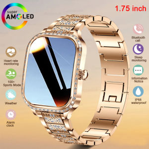 Ultra-Thin 1.76 AMOLED Curved Screen Watches HD Display Time Call Alert Men Women Smart Watch Ladies Gift Android IOS 2025 New