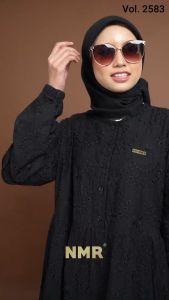NMR Midi Dress Katun Bordir Bolong Vol 2583-8