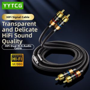 YYTCG | Audio Connection Cable for Speakers Amplifiers CD Players and Tube Amplifiers 2RCA