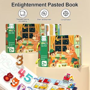 Busy Book for Kids Toddlers Educational Toys Quiet Book 2 Years Baby DIY Montessori Toys Animals Numbers