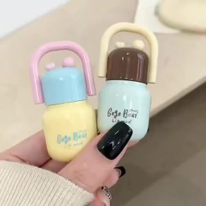Velvet Mist Lip Gloss Soft Focus Matte Lip Glaze Cute Bottle Design Fade-Resistant Cup-Proof Ideal for Daily Commute
