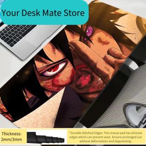 Bandai | Uchiha Itachi Madara N-Naruto Uzumaki Computer Keyboard Mouse Pad Anime Gaming Accessories Table Gamer Carpet Desk Mat Mousepad