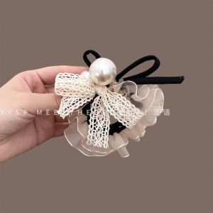 Dây Buộc Tóc Ren Thắt Nút Bướm Phong Cách Hàn Quốc Dành Cho Nữ Dây Buộc Tóc Ngọc Trai Dây Buộc Tóc Cao Cấp Dây Buộc Tóc Bằng Da