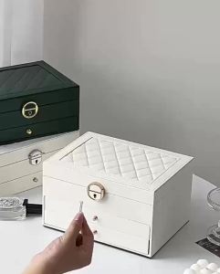 Deluxe PU Leather Watch and Jewelry Storage Box with Plush Interior SPH9