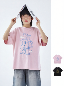 LANQISHUI | Boys & Teen Letter Print Loose Retro T-Shirt
