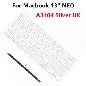 Bộ Keycap Bạc Tiếng Anh Anh Quốc Cho MacBook Neo 13" A3404 Thay Thế Đầy Đủ Các Phím Bàn Phím Laptop Phụ Kiện Sửa Chữa