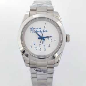 NH35 watch Men watch "Who Cares Im already Late" dial custom logo 36mm/39mm watch NH35 automatic movement Sapphire Glass watch