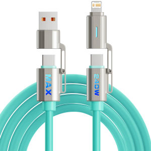 2 IN 2 PD USB Fast Charge Cable USB-L USB-C RGB Light Mobile Phone Type-C Cable for iPhone 11 17 Xiaomi HUAWEI Samsung C-C C-L