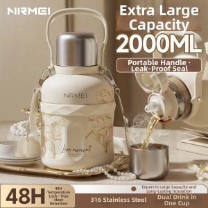 High Capacity Stylish Suction Cup Thermos 2000ml