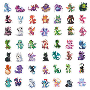 50-100pcs Cartoon Cute European Dragon Stickers Pack for Scrapbooking Laptop Travel Luggage Laptop Wall Car Decoration Decal