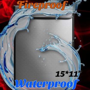 Long Upgraded Fireproof Waterproof Document Organizer Long Size 2000 ℉ Money Paper Storage 15"x 11"