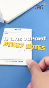 TRG Basic Pattern Transparant Paper Memopad SN-182 - Kertas Memo Tempel Transparan Sticky Notes TRG