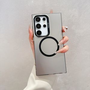 szhaiyu | Luxury Matte Magnetic Phone Case For Samsung Galaxy S26 S25 Ultra S24 Plus S23 FE For Magsafe Wireless Charge Hard Cover Bumper