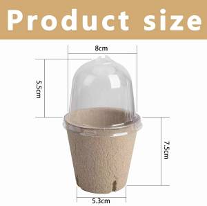 Seed Starter Biodegradable Peat POTS Seedling Planting POTS with 1/610 Labels Plant POTS with Humidity Domes