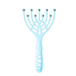Máy Massage Cầm Tay 1 Chiếc Với Lược Lăn 5 Ngón Tay Cho Da Đầu Và Cổ 9 Đầu Bi Thép Giúp Thư Giãn Chăm Sóc Tóc Và Giảm Stress