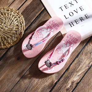 Dép Xỏ Ngón Hello Kitty Đi Biển Mùa Hè Cho Nữ Dép Xỏ Ngón Chống Trượt Trong Phòng Tắm Dép Xỏ Ngón Hoạt Hình PVC Cho Trẻ Em Và Thanh Thiếu Niên