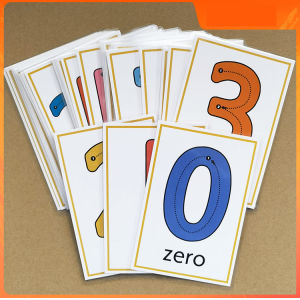 Reversible Writing English Number Flashcards for Kindergarten Teachers Teaching Aids Childrens Educational Toys Smart Cards