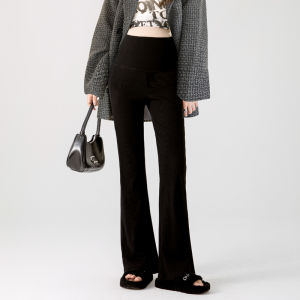 กางเกงโยคะสำหรับตั้งครรภ์ กางเกงขายาวทรงหลวม ผ้าฝ้าย เอวสูง ฤดูใบไม้ร่วง ฤดูหนาว ใส่สบาย ระบายอากาศได้ดี เสื้อผ้าสำหรับตั้งครรภ์