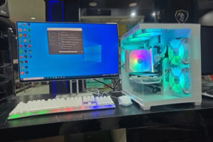 PC GAMING Fullset AMD Ryzen 5 5600GT SSD 128GB LED 24inc Keyboard Mouse GAMING