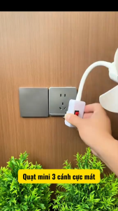 Quạt trần cỡ nhỏ gắn ổ cắm không cần lắp đặt