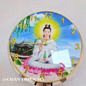 Đồng Hồ Treo Tường Phật Giáo Kim Trôi 30cm 35cm 40cm Quà Tặng Decor Trang Trí Phòng CĐHTPG-01