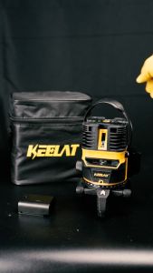 KEELAT KLL0003 5 Line Laser Level Green Light Waterproof Self-Leveling 360° Rotary Cross 3D 4D Auto Measuring Tool Set
