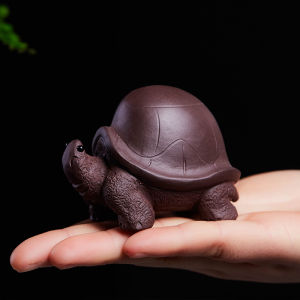 Premium Purple Clay Turtle Tea Pet Ornament Creative Tea Table Decorative Accessories Tea Set Handmade Crafted from China