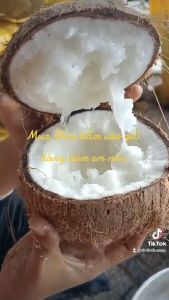Combo 1 Dừa Sáp Loại 1 Size Vừa + 250gr Mứt Dừa Sáp Loại 1