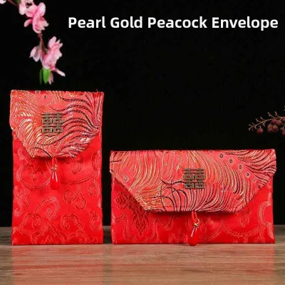 High-quality Satin Wedding Red Envelopes For Engagements and Traditional Ceremonies