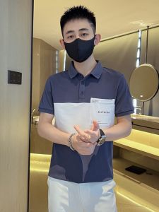 Áo Thun Nam Mùa Hè Cổ Polo Tay Ngắn Ôm Vừa Vặn Có Túi Thời Trang Màu Khối Sọc Thường Ngày Mùa Hè Tay Ngắn Thường