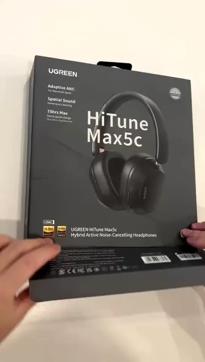 Tai nghe Bluetooth Ugreen Max5c | Hybrid ANC 43db | Kết nối 2 thiết bị | LDAC | Âm thanh 3D | BigBuy360 - bigbuy360.vn Tai nghe Bluetooth Ugreen Max5c | Hybrid ANC 43db | Kết nối 2 thiết bị | LDAC | Âm thanh 3D | BigBuy360 - bigbuy360.vn