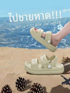 Thick Sole Womens Sandals 2024 New Arrival Summer Outwear Feeling of Shit Eva Two-Way Wear Non Slip Two-in-One Beach Slippers