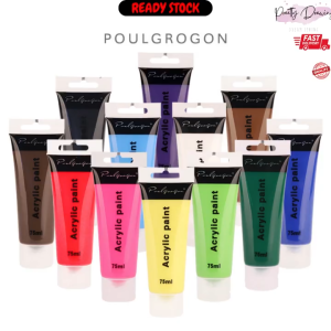 Acrylic Paint Acrylic Colors Pigment Tube Cat Akrilik Art Supplies Stationery Craft Student 75ml 丙烯颜料 Drawing Pro