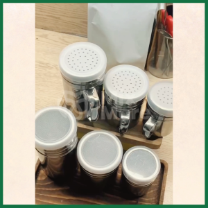 Lọ rắc bột inox dụng cụ rắc bột cacao matcha bột mì bột ớt tiêu trang trí đồ uống làm bánhpha chếquán ăn mixmore