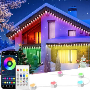 Đèn LED Trang Trí Ngoài Trời Thông Minh Chống Nước Điều Khiển Bằng Ứng Dụng Từ Xa Đồng Bộ Nhạc Chiếu Sáng Ngoại Thất Nhà Cửa Vĩnh Cửu