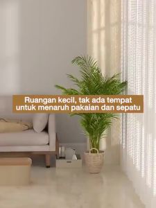 Rak Gantungan Baju Gawang Besi 2 Tingkat Rak Gantungan Berdiri Rak Jemuran Ukuran 180 x 150 x 40 CM