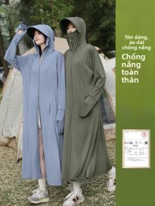 MiiOW | Áo chống nắng toàn thân dài mùa hè cho nữ MiiOW Cat Person UPF50+ chống tia UV dài rộng rãi có mũ trùm đầu chống nắng