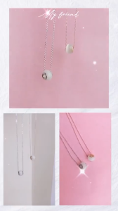 Dây Chuyền Vòng Cổ Hột Charm Mắt Mèo Kiểu Thanh Mảnh Dễ Thương Phụ Kiện Trang Sức Thời Trang Hàn Quốc Kpop